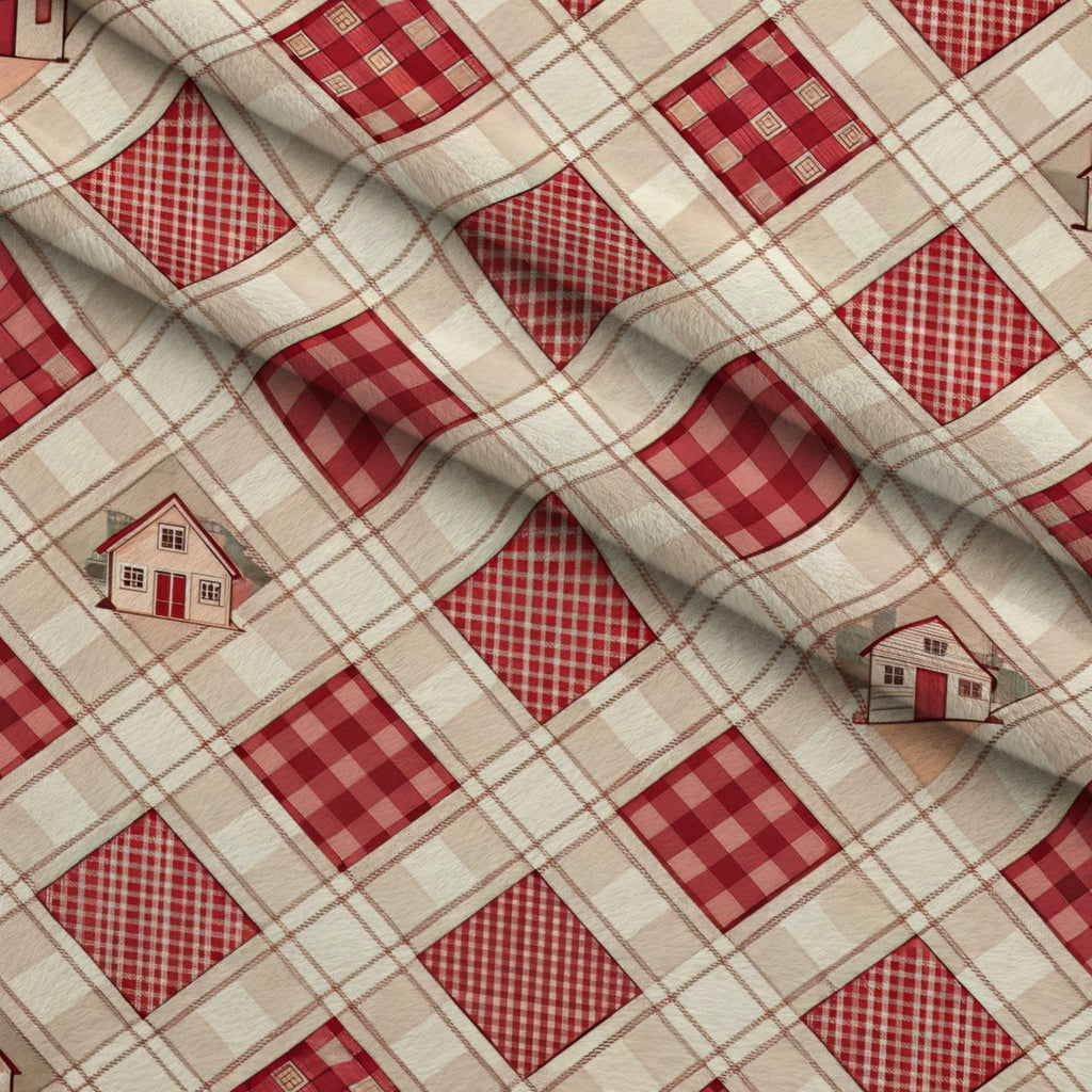 Barnyard Blooms Pattern 1 Fleece Fabric — fleece fabric folded close-up preview (mv-fleece-v1:lying)