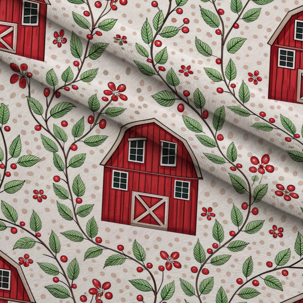 Barnyard Blooms Pattern 13 Fleece Fabric — fleece fabric folded close-up preview (mv-fleece-v1:lying)