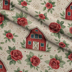 Barnyard Blooms Pattern 8 Fleece Fabric — fleece fabric folded close-up preview (mv-fleece-v1:lying)