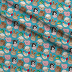 Barnyard Buddies Pattern 2 Fleece Fabric — fleece fabric folded close-up preview (mv-fleece-v1:lying)