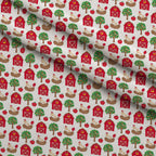 Barnyard Buddies Pattern 3 Fleece Fabric — fleece fabric folded close-up preview (mv-fleece-v1:lying)