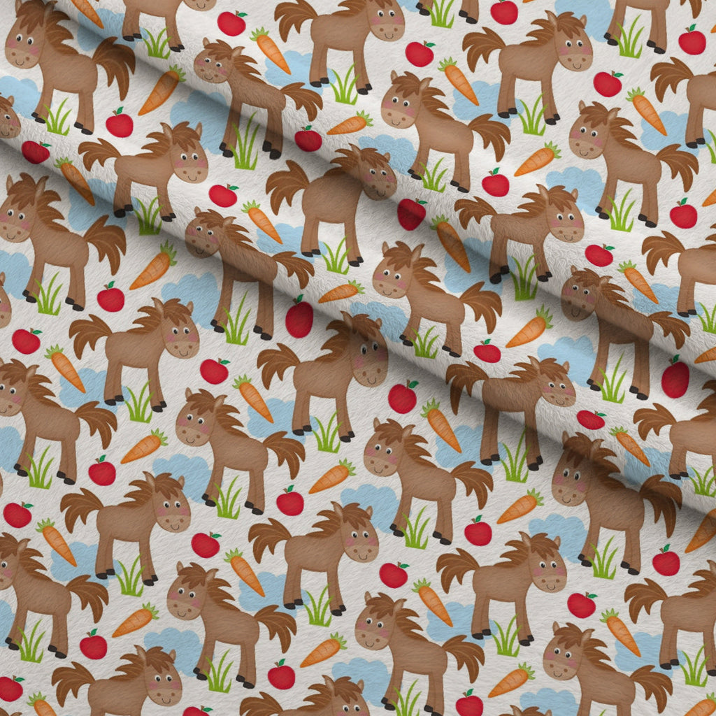 Barnyard Buddies Pattern 5 Fleece Fabric — fleece fabric folded close-up preview (mv-fleece-v1:lying)