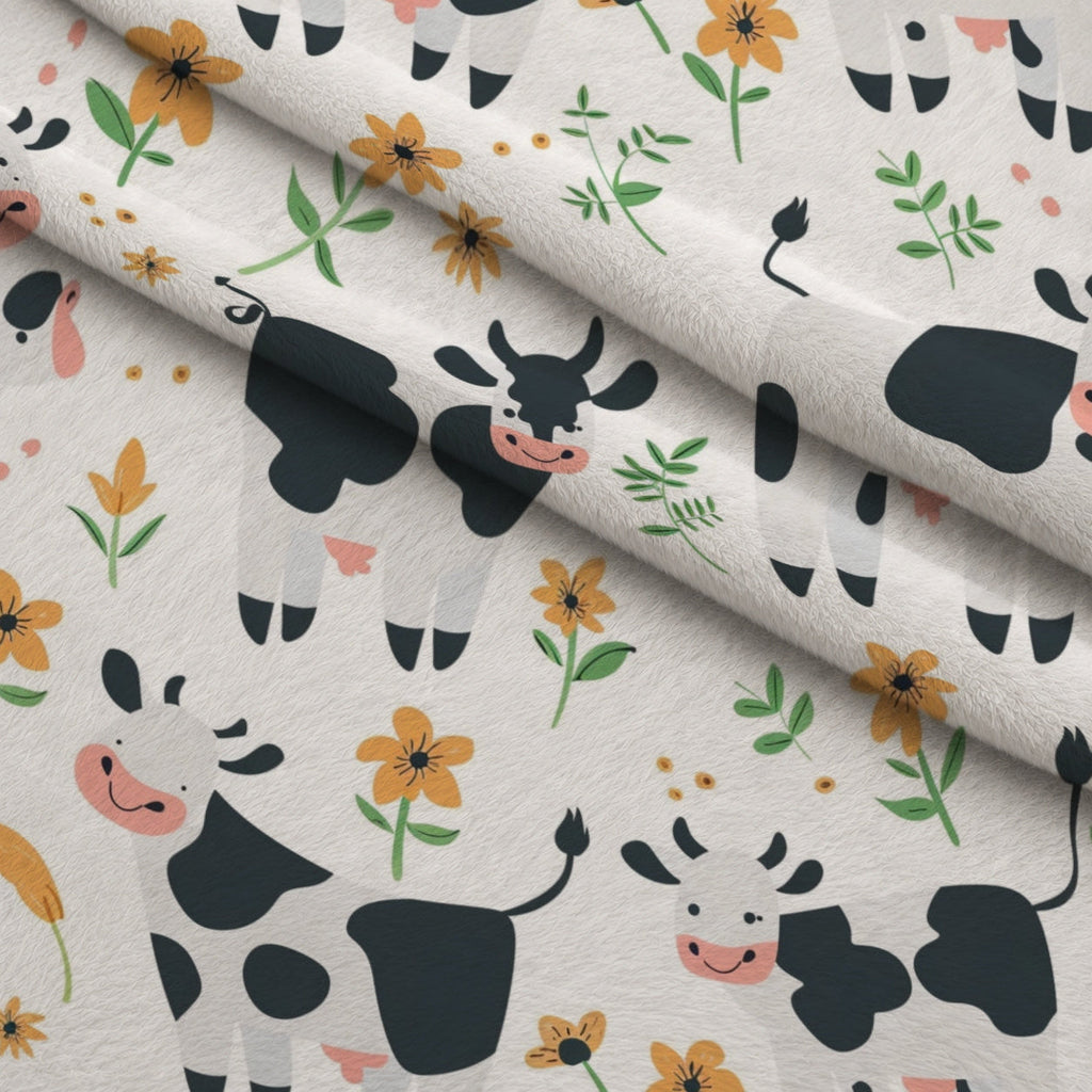Barnyard Friends Pattern 1 Fleece Fabric — fleece fabric folded close-up preview (mv-fleece-v1:lying)
