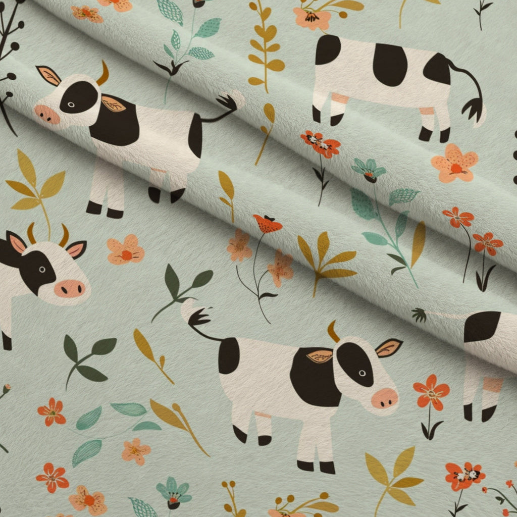 Barnyard Friends Pattern 11 Fleece Fabric — fleece fabric folded close-up preview (mv-fleece-v1:lying)