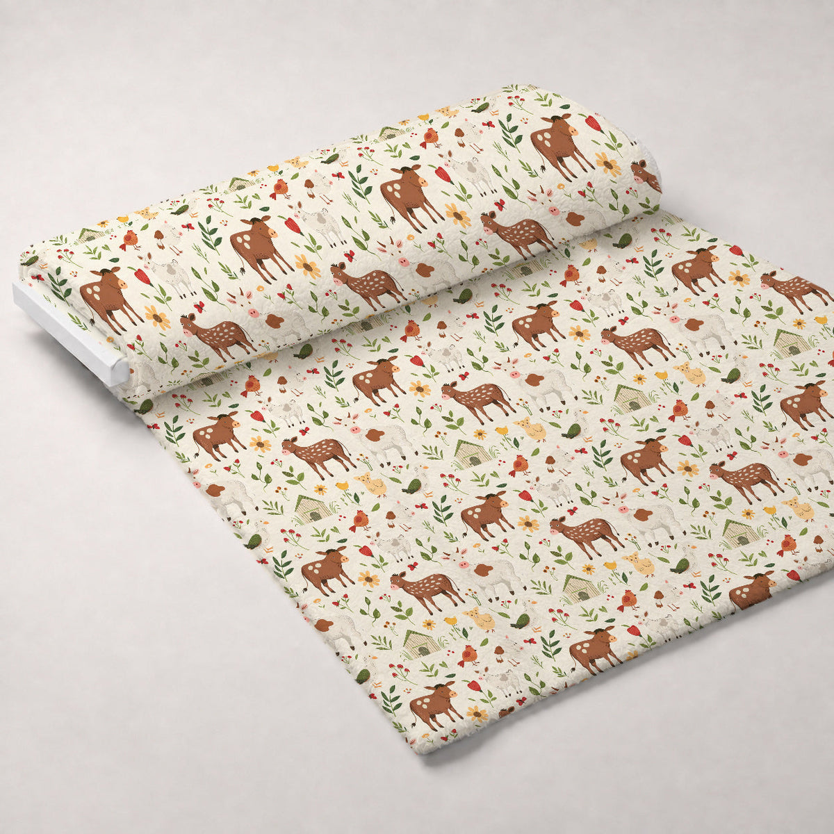 Barnyard Friends Pattern 12 Fleece Fabric — fleece fabric unrolled bolt preview (mv-fleece-v1:bolt)