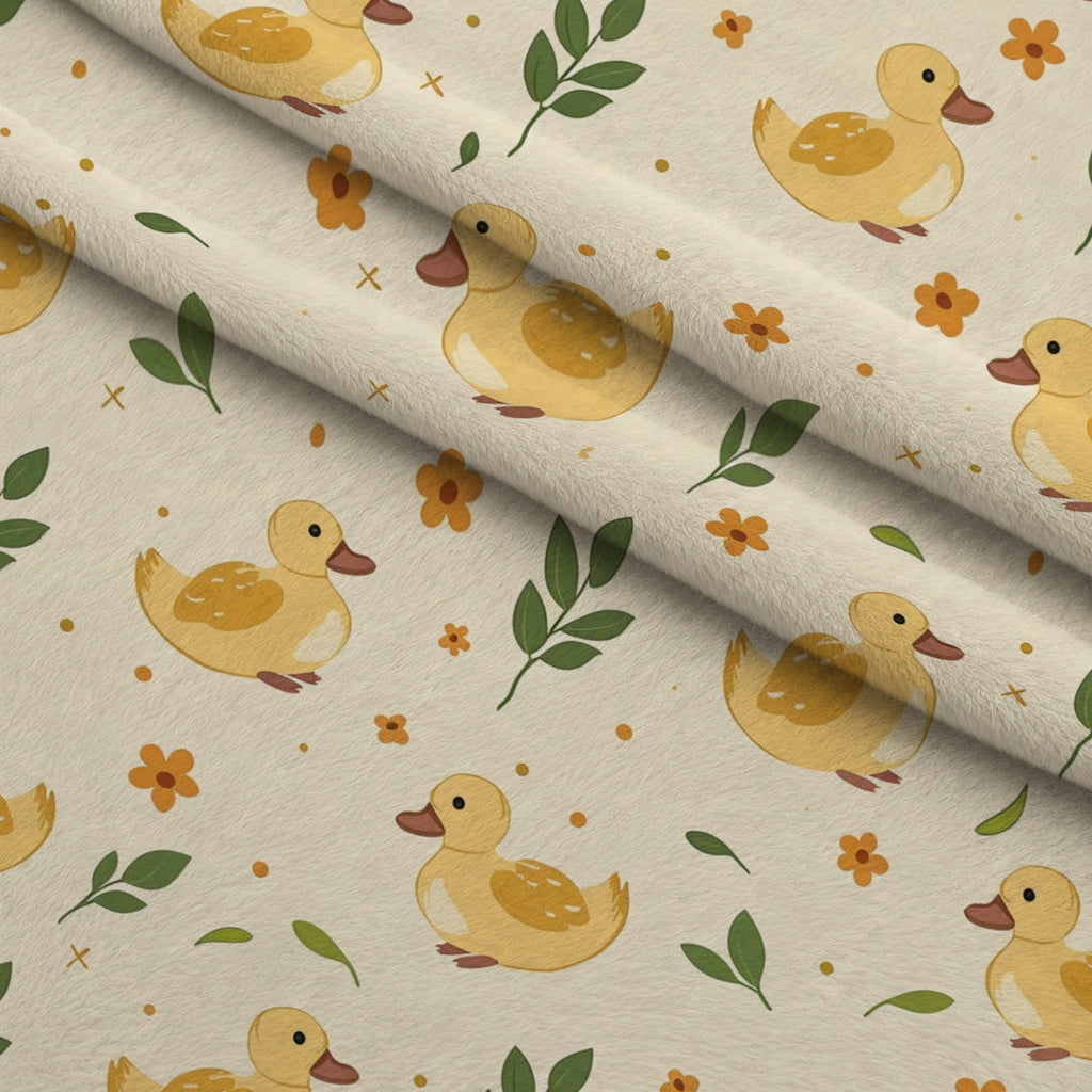 Barnyard Friends Pattern 17 Fleece Fabric — fleece fabric folded close-up preview (mv-fleece-v1:lying)