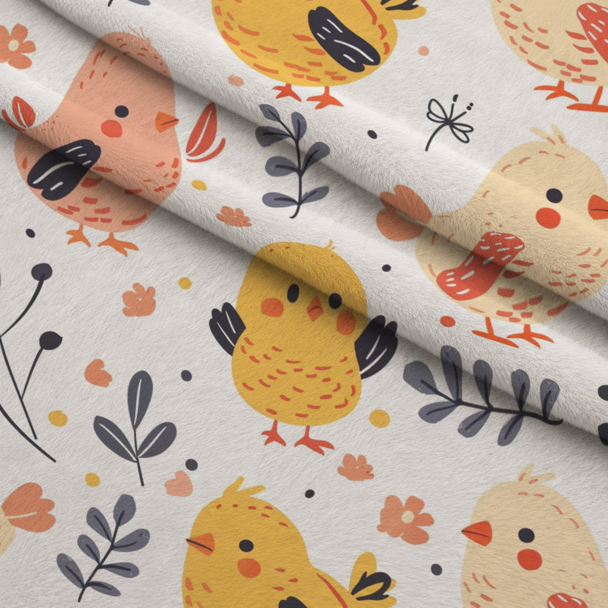Barnyard Friends Pattern 18 Fleece Fabric — fleece fabric folded close-up preview (mv-fleece-v1:lying)