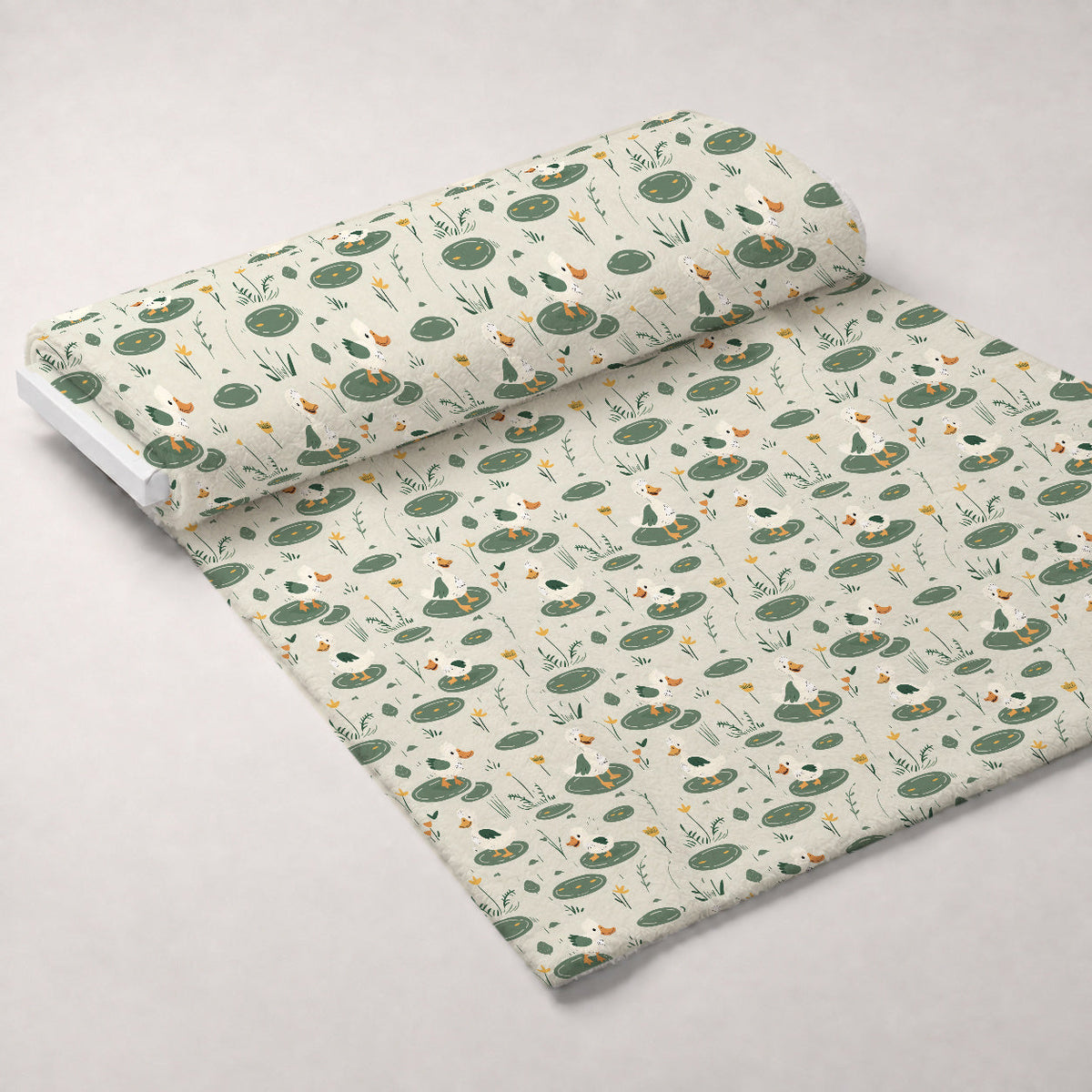 Barnyard Friends Pattern 4 Fleece Fabric — fleece fabric unrolled bolt preview (mv-fleece-v1:bolt)