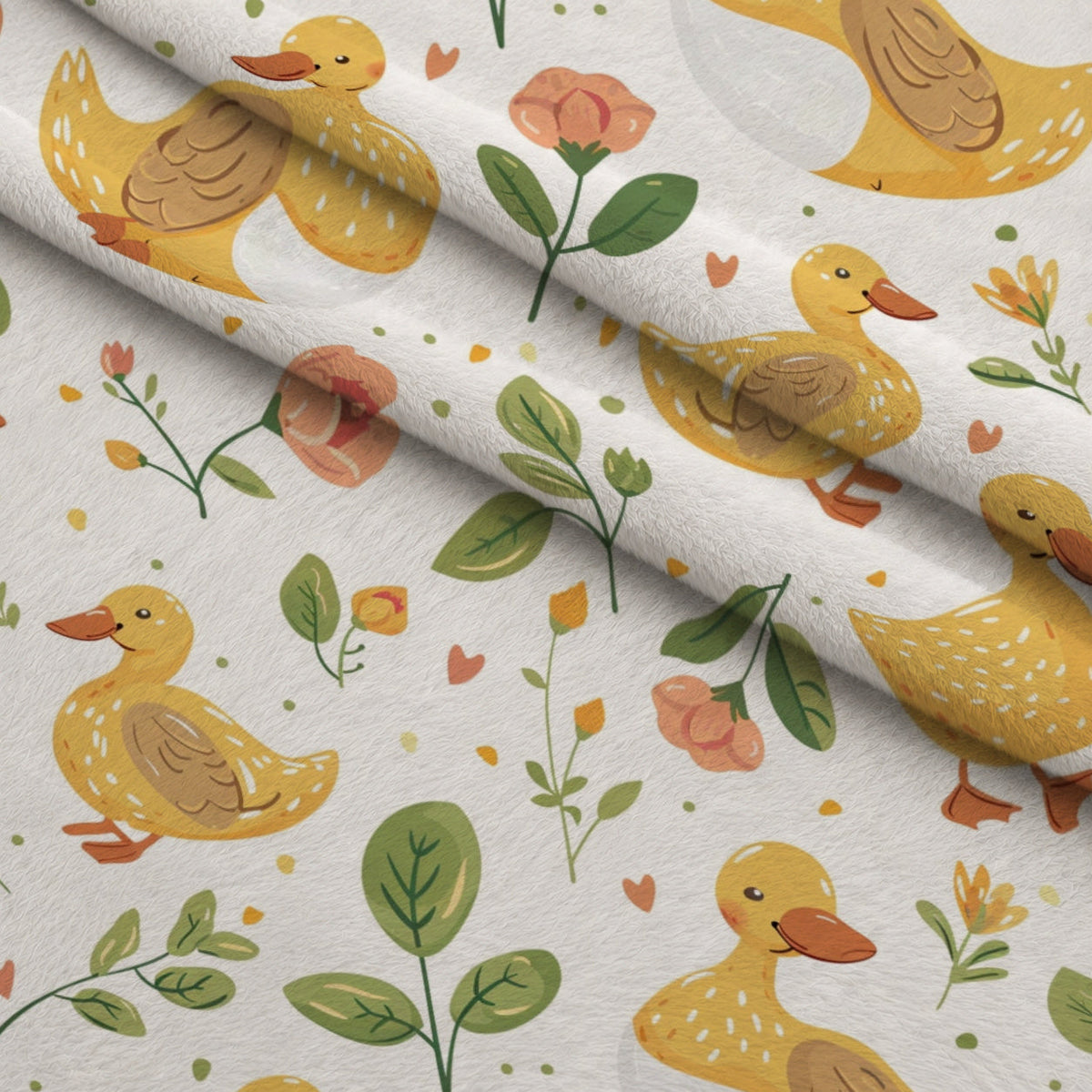 Barnyard Friends Pattern 5 Fleece Fabric — fleece fabric folded close-up preview (mv-fleece-v1:lying)