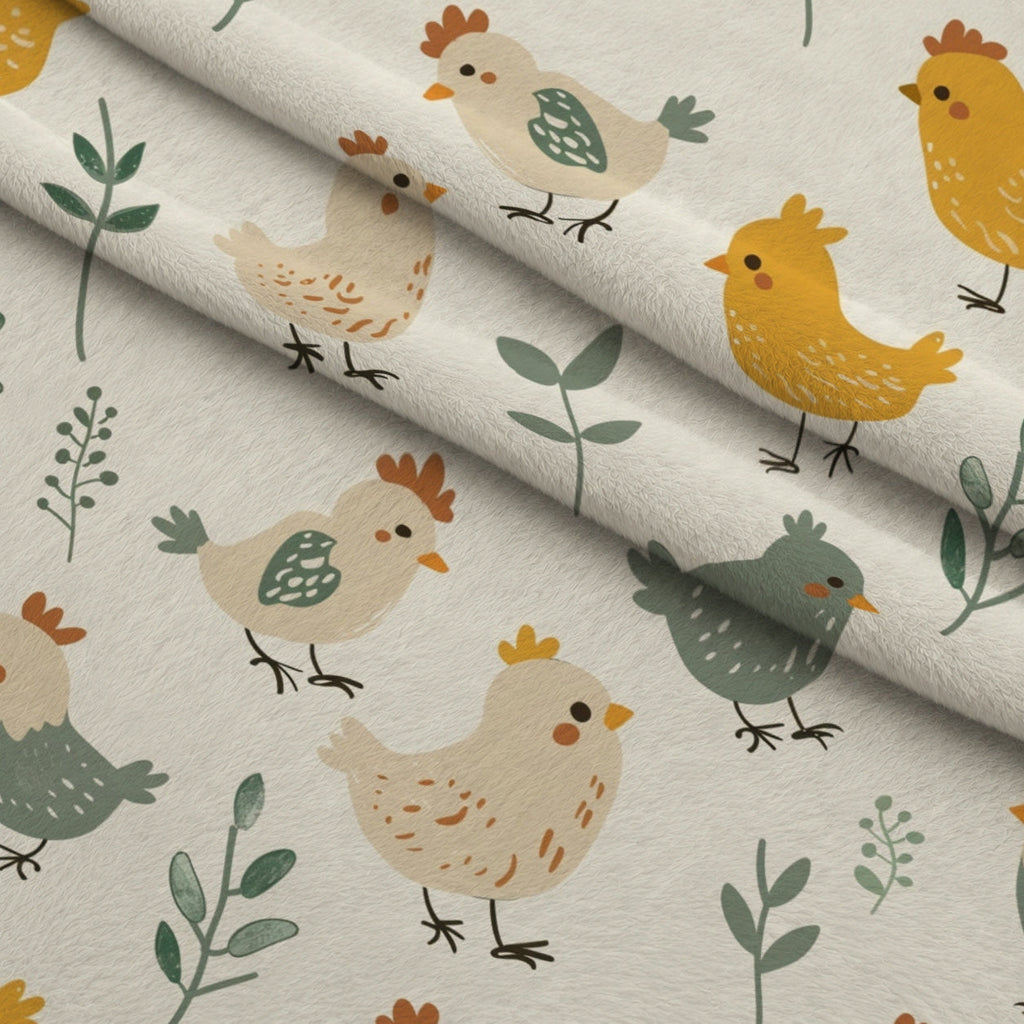 Barnyard Friends Pattern 6 Fleece Fabric — fleece fabric folded close-up preview (mv-fleece-v1:lying)