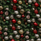 Baubles and Boughs Pattern 11 Fleece Fabric — fleece fabric folded close-up preview (mv-fleece-v1:lying)
