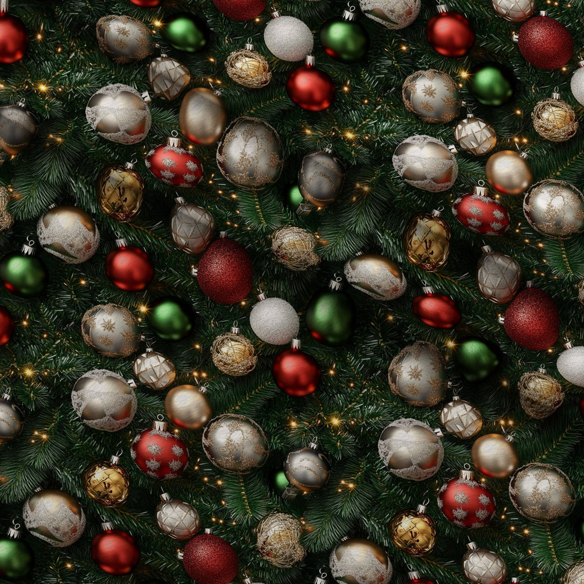 Baubles and Boughs Pattern 12 Fleece Fabric — fleece fabric folded close-up preview (mv-fleece-v1:lying)