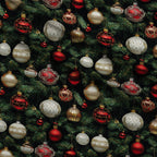 Baubles and Boughs Pattern 5 Fleece Fabric — fleece fabric folded close-up preview (mv-fleece-v1:lying)