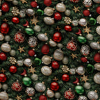 Baubles and Boughs Pattern 8 Fleece Fabric — fleece fabric folded close-up preview (mv-fleece-v1:lying)
