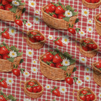 Berry Basket Charm Pattern 1 Fleece Fabric — fleece fabric folded close-up preview (mv-fleece-v1:lying)