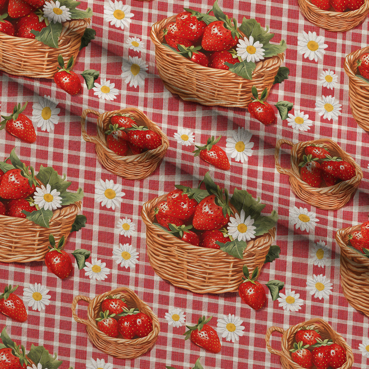 Berry Basket Charm Pattern 1 Fleece Fabric — fleece fabric folded close-up preview (mv-fleece-v1:lying)