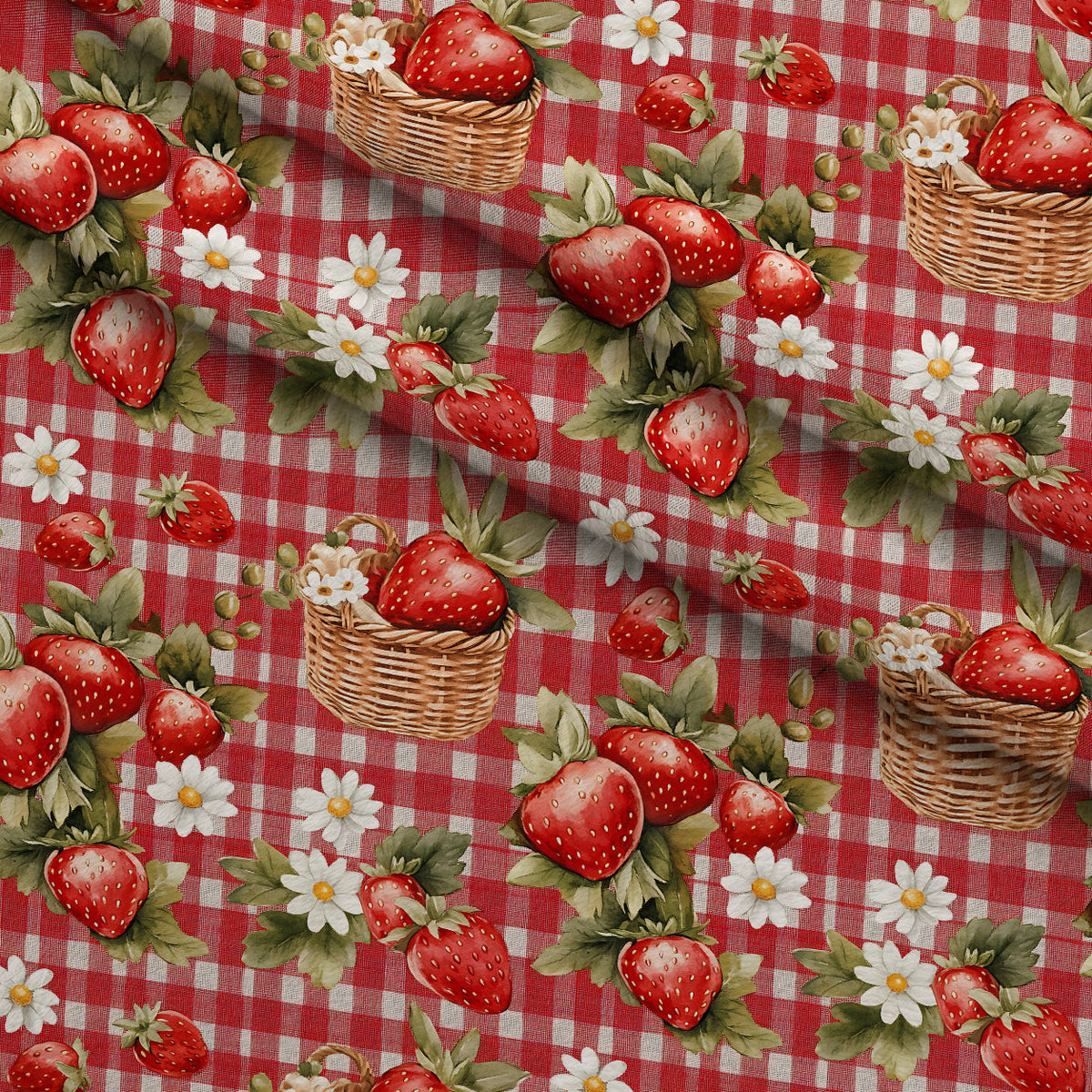 Berry Basket Charm Pattern 10 Fleece Fabric — fleece fabric folded close-up preview (mv-fleece-v1:lying)