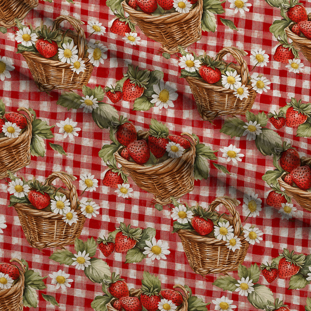 Berry Basket Charm Pattern 11 Fleece Fabric — fleece fabric folded close-up preview (mv-fleece-v1:lying)