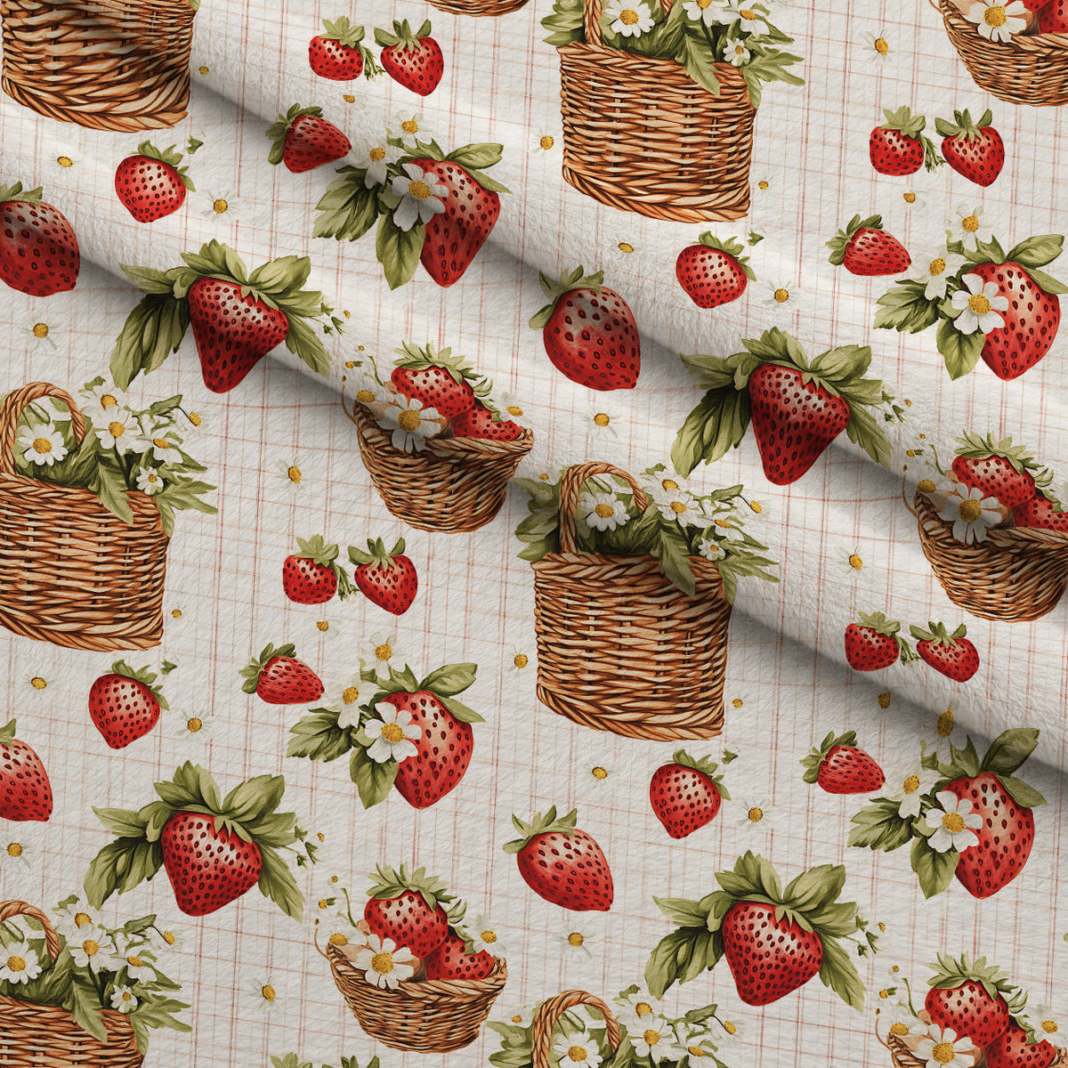 Berry Basket Charm Pattern 12 Fleece Fabric — fleece fabric folded close-up preview (mv-fleece-v1:lying)