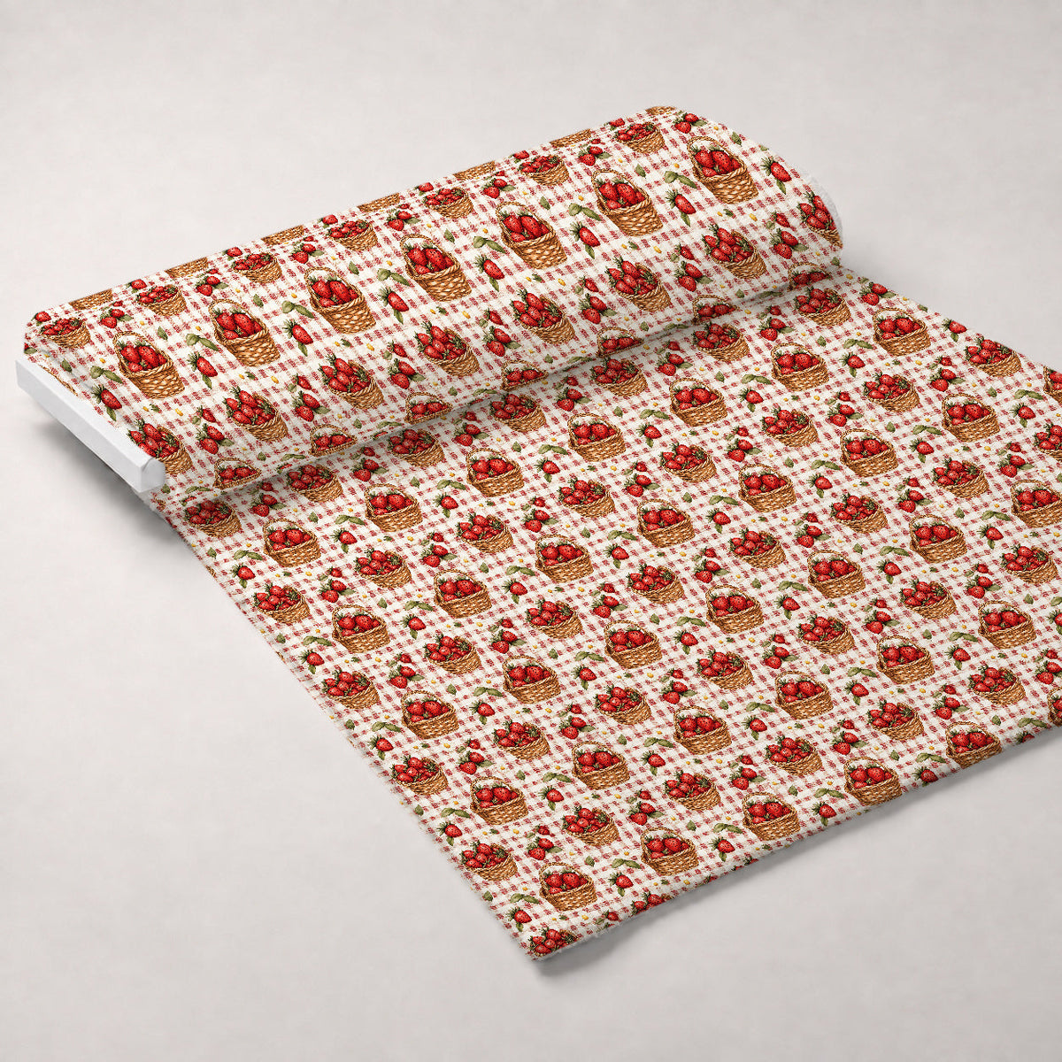 Berry Basket Charm Pattern 13 Fleece Fabric — fleece fabric unrolled bolt preview (mv-fleece-v1:bolt)