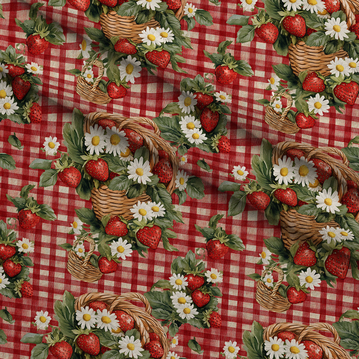 Berry Basket Charm Pattern 14 Fleece Fabric — fleece fabric folded close-up preview (mv-fleece-v1:lying)
