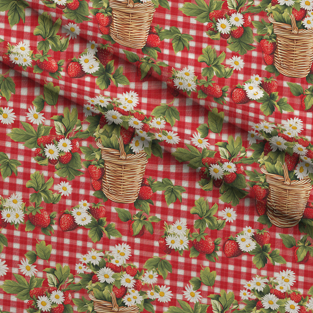 Berry Basket Charm Pattern 20 Fleece Fabric — fleece fabric folded close-up preview (mv-fleece-v1:lying)