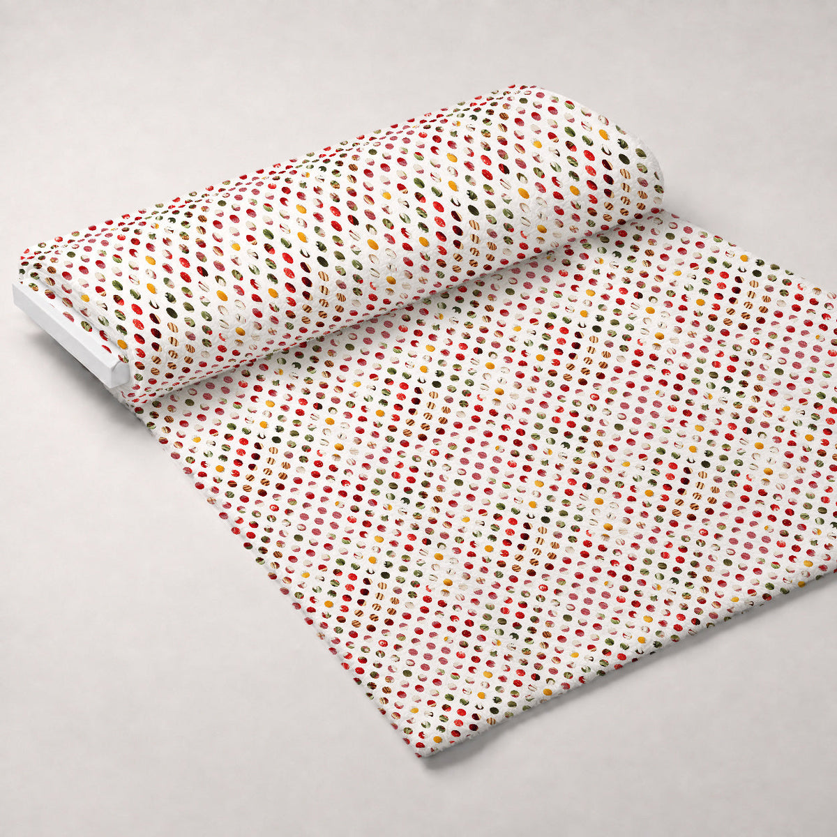 Berry Basket Charm Pattern 29 Fleece Fabric — fleece fabric unrolled bolt preview (mv-fleece-v1:bolt)