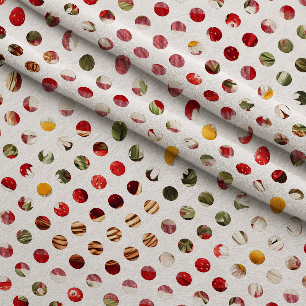 Berry Basket Charm Pattern 29 Fleece Fabric — fleece fabric folded close-up preview (mv-fleece-v1:lying)