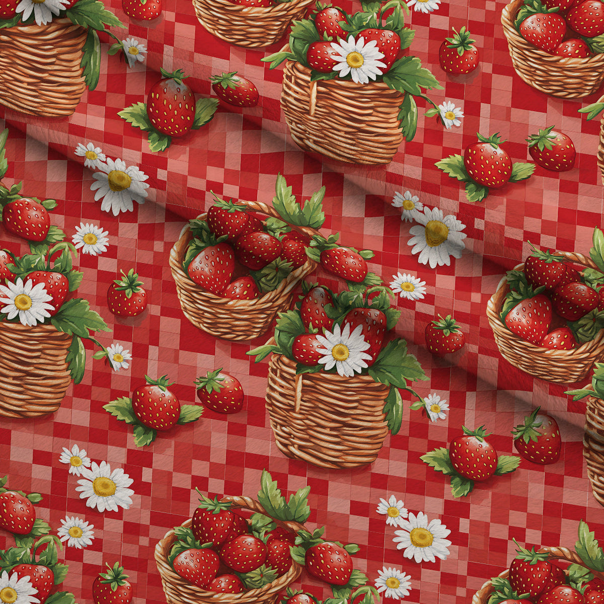 Berry Basket Charm Pattern 6 Fleece Fabric — fleece fabric folded close-up preview (mv-fleece-v1:lying)