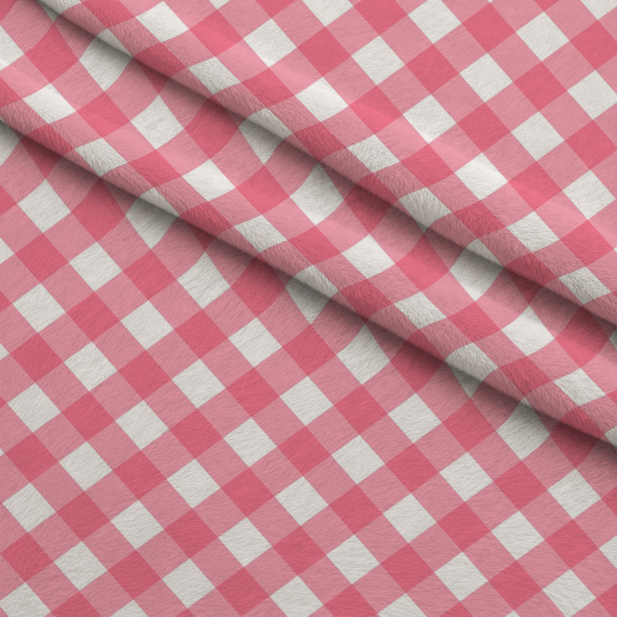 Berry Picnic Checks Pattern 10 Fleece Fabric — fleece fabric folded close-up preview (mv-fleece-v1:lying)