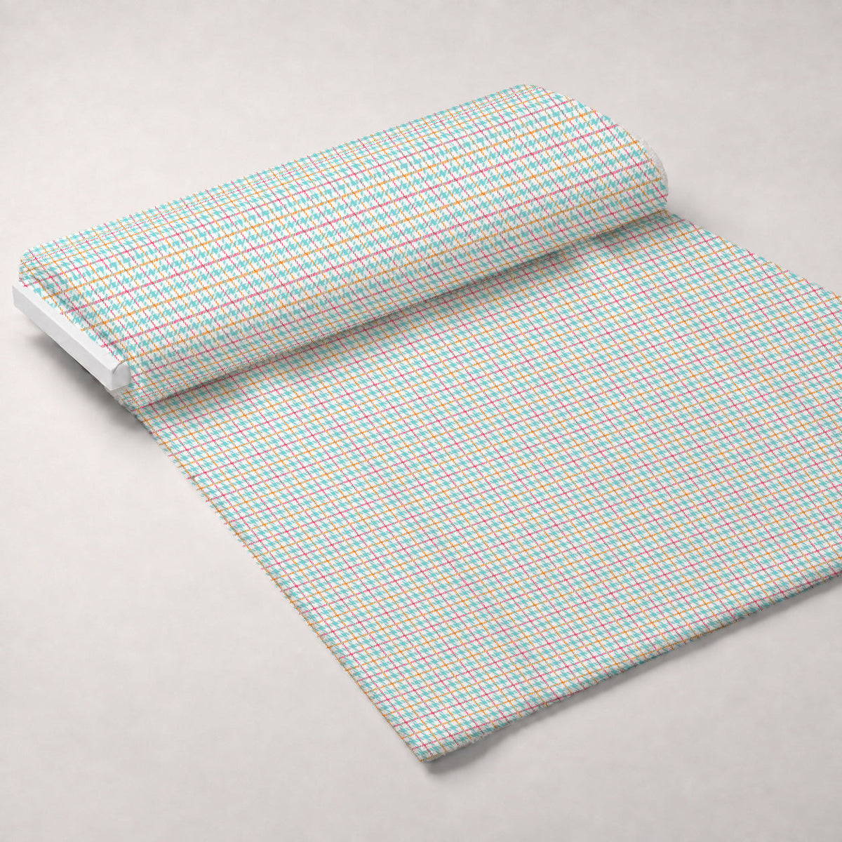 Berry Picnic Checks Pattern 12 Fleece Fabric — fleece fabric unrolled bolt preview (mv-fleece-v1:bolt)
