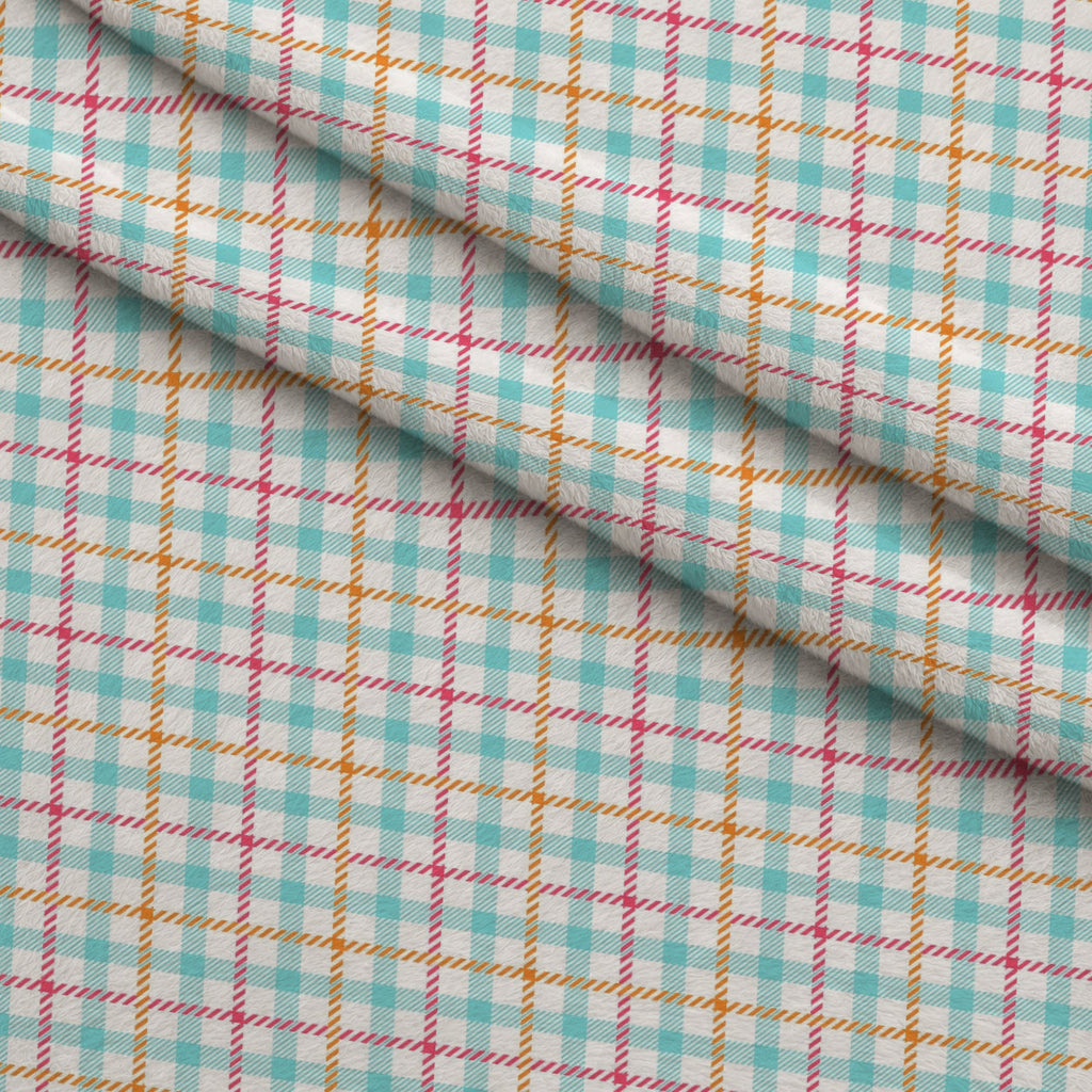 Berry Picnic Checks Pattern 12 Fleece Fabric — fleece fabric folded close-up preview (mv-fleece-v1:lying)