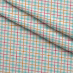 Berry Picnic Checks Pattern 12 Fleece Fabric — fleece fabric folded close-up preview (mv-fleece-v1:lying)