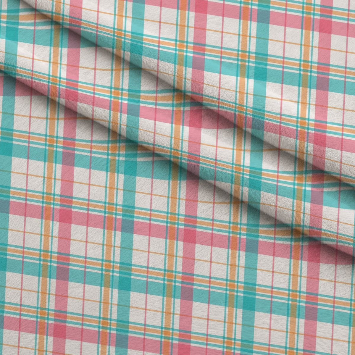 Berry Picnic Checks Pattern 14 Fleece Fabric — fleece fabric folded close-up preview (mv-fleece-v1:lying)