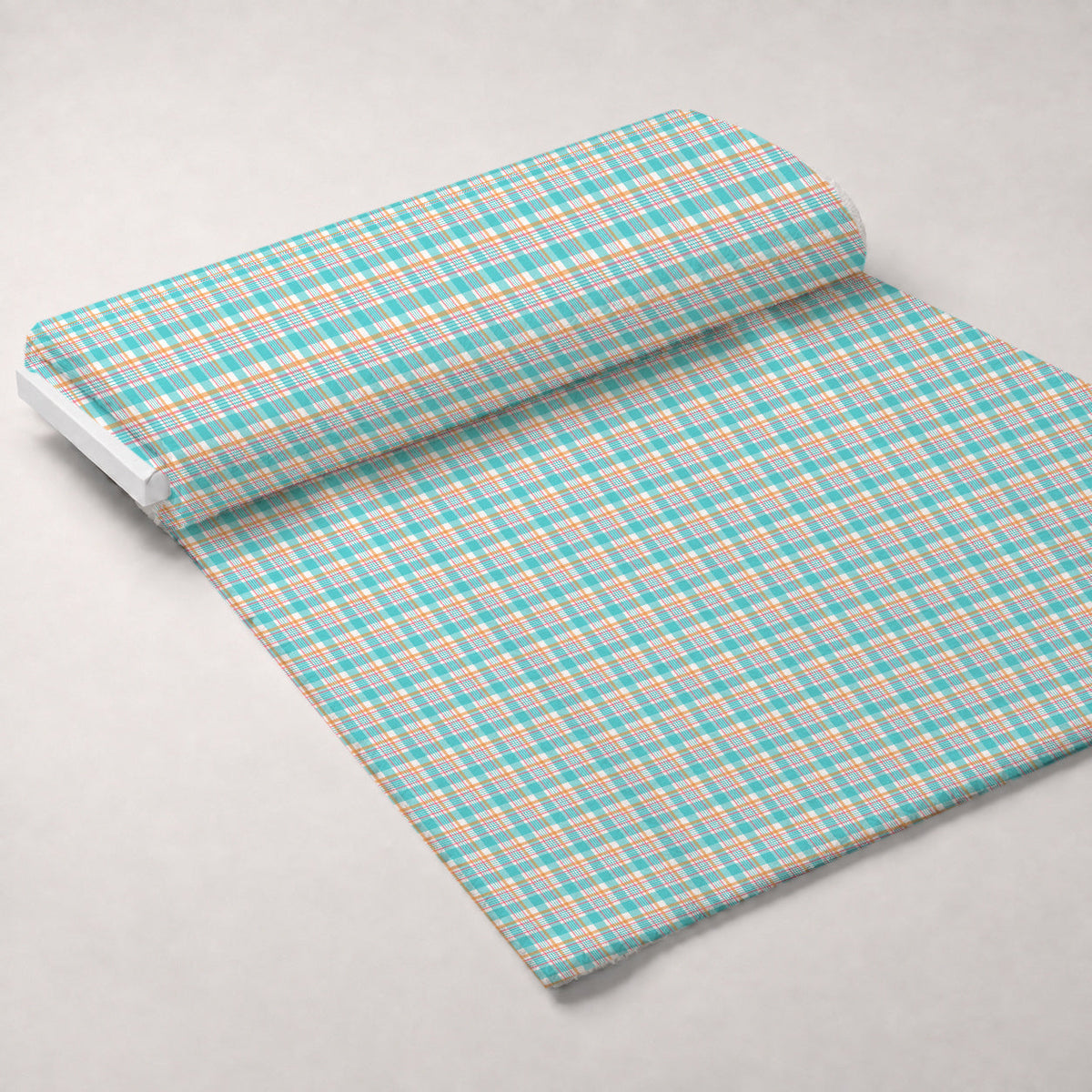 Berry Picnic Checks Pattern 2 Fleece Fabric — fleece fabric unrolled bolt preview (mv-fleece-v1:bolt)