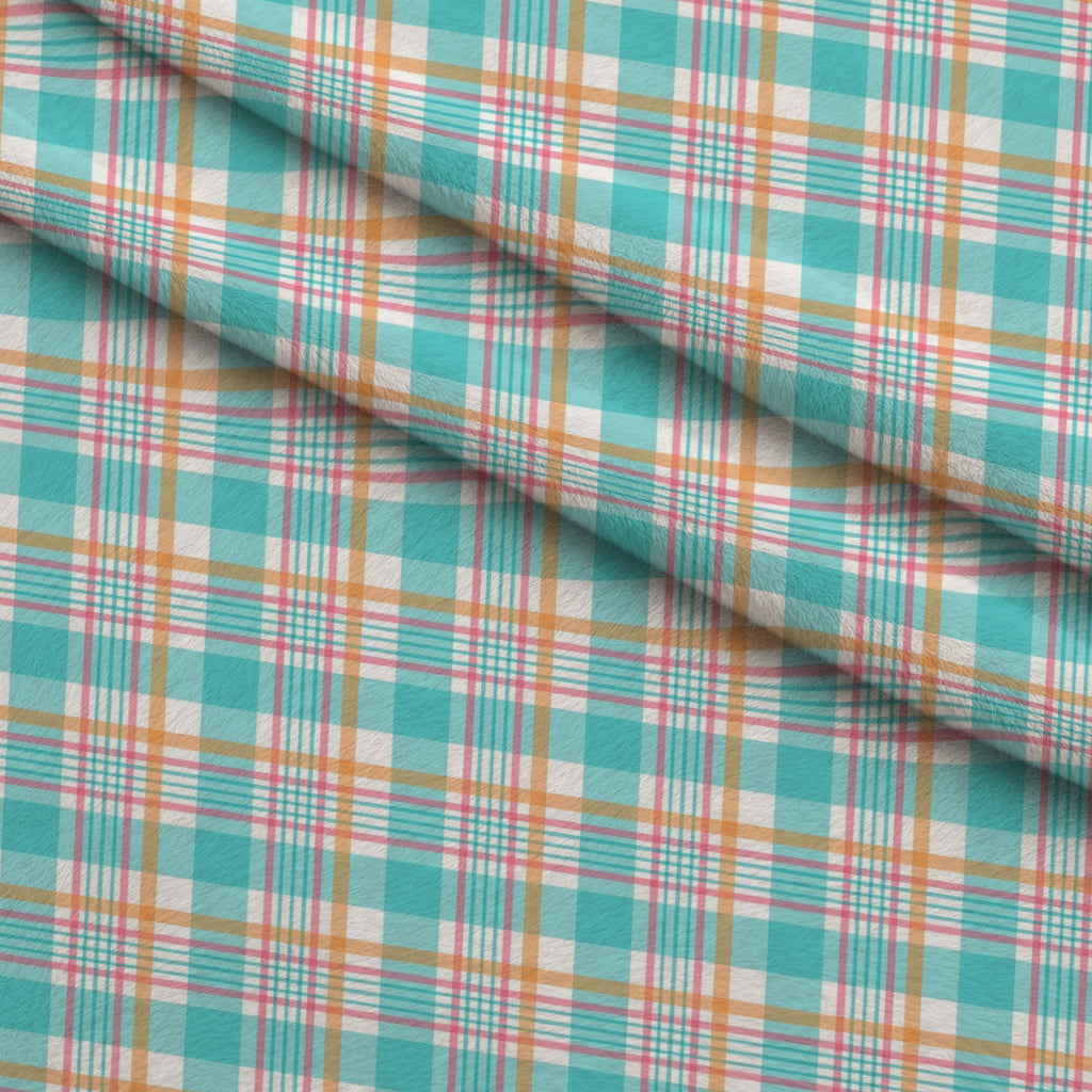 Berry Picnic Checks Pattern 2 Fleece Fabric — fleece fabric folded close-up preview (mv-fleece-v1:lying)
