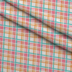 Berry Picnic Checks Pattern 5 Fleece Fabric — fleece fabric folded close-up preview (mv-fleece-v1:lying)