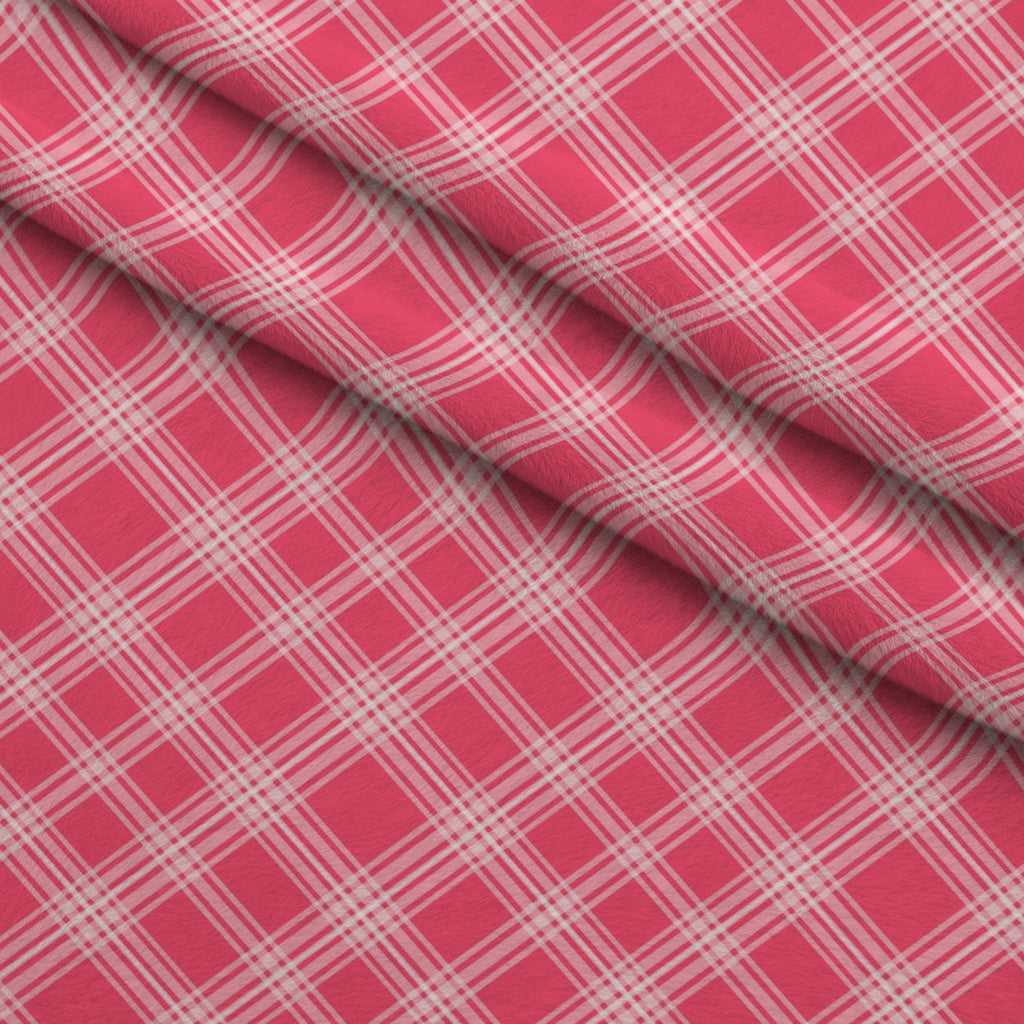 Berry Picnic Checks Pattern 7 Fleece Fabric — fleece fabric folded close-up preview (mv-fleece-v1:lying)