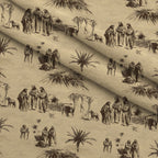 Bethlehem Toile Pattern 1 Fleece Fabric — fleece fabric folded close-up preview (mv-fleece-v1:lying)
