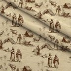Bethlehem Toile Pattern 10 Fleece Fabric — fleece fabric folded close-up preview (mv-fleece-v1:lying)