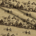 Bethlehem Toile Pattern 11 Fleece Fabric — fleece fabric folded close-up preview (mv-fleece-v1:lying)