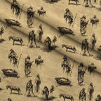 Bethlehem Toile Pattern 12 Fleece Fabric — fleece fabric folded close-up preview (mv-fleece-v1:lying)