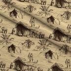 Bethlehem Toile Pattern 16 Fleece Fabric — fleece fabric folded close-up preview (mv-fleece-v1:lying)