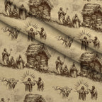 Bethlehem Toile Pattern 5 Fleece Fabric — fleece fabric folded close-up preview (mv-fleece-v1:lying)