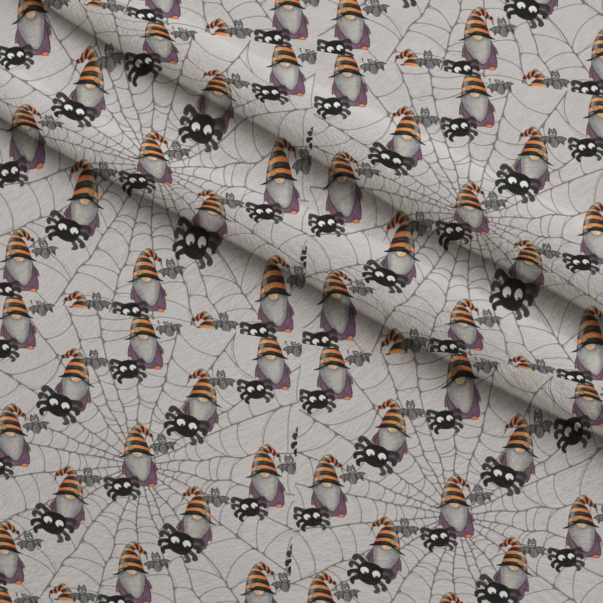 Bewitched Buddies Pattern 3 Fleece Fabric — fleece fabric folded close-up preview (mv-fleece-v1:lying)