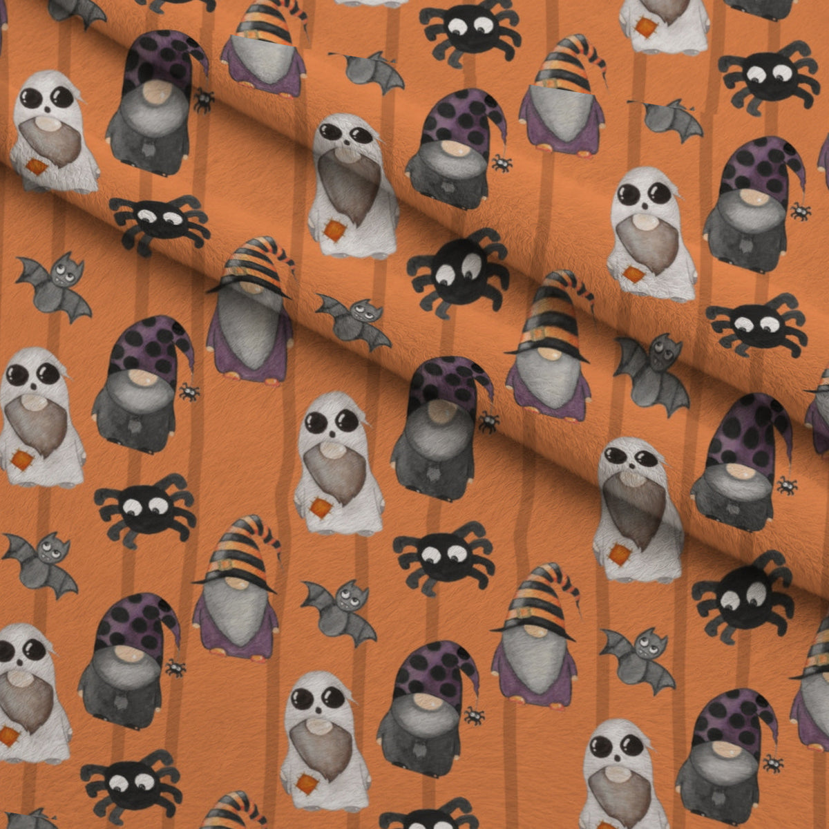 Bewitched Buddies Pattern 4 Fleece Fabric — fleece fabric folded close-up preview (mv-fleece-v1:lying)
