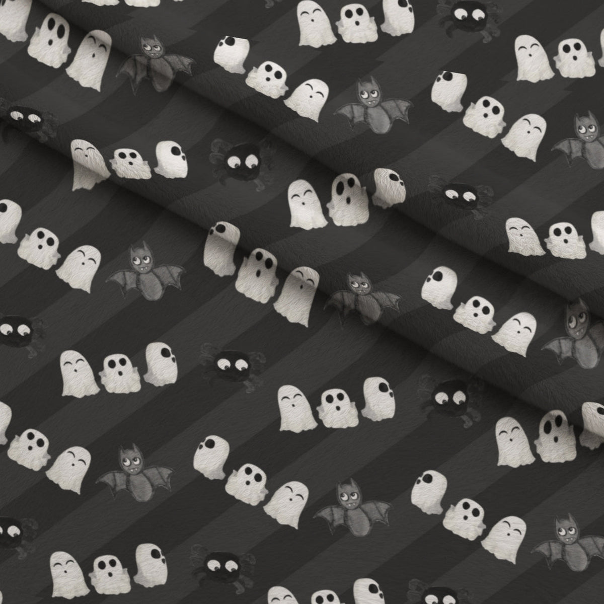 Bewitched Buddies Pattern 5 Fleece Fabric — fleece fabric folded close-up preview (mv-fleece-v1:lying)
