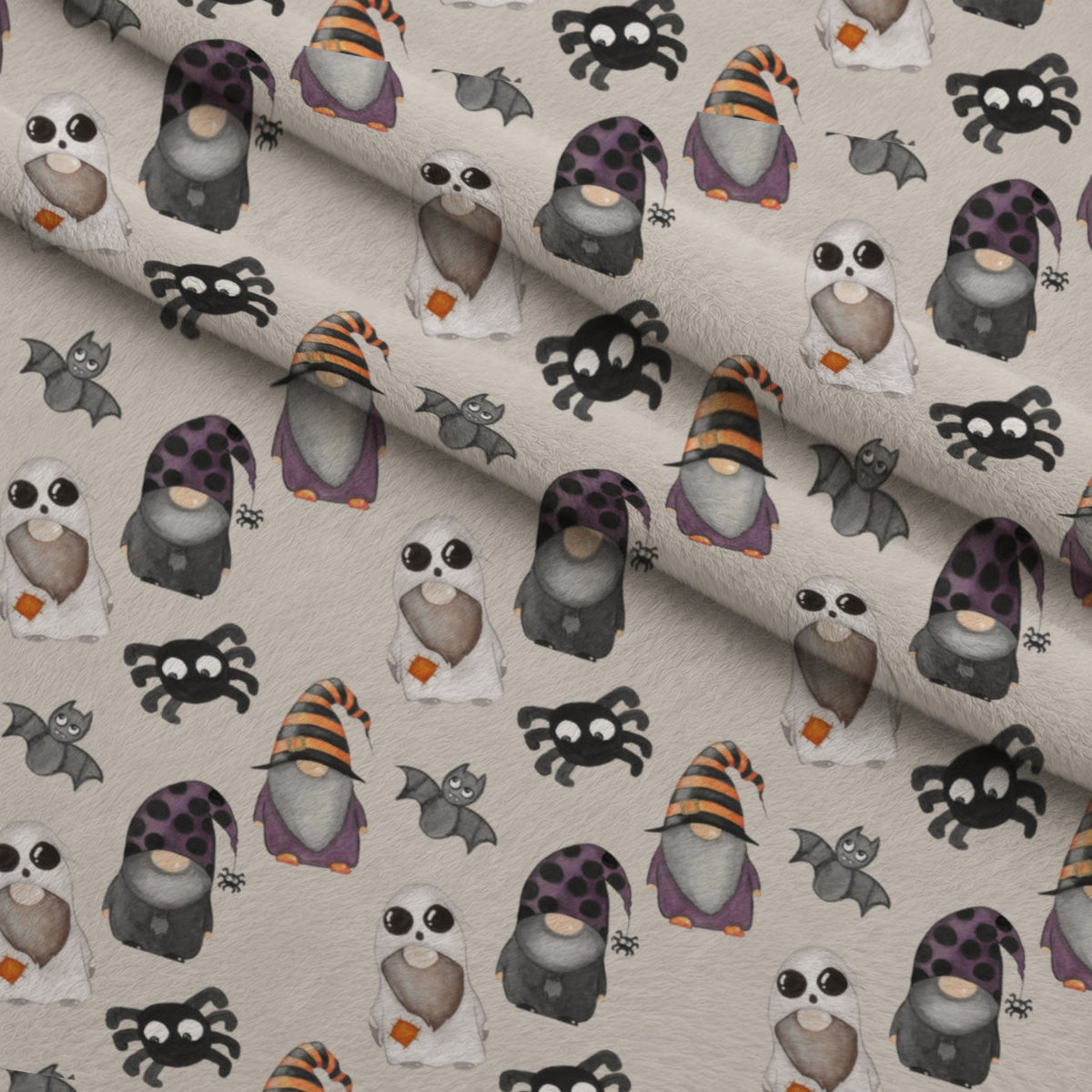 Bewitched Buddies Pattern 6 Fleece Fabric — fleece fabric folded close-up preview (mv-fleece-v1:lying)