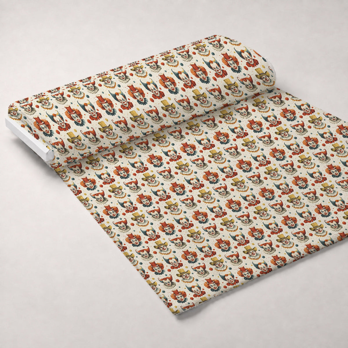 Big Top Jesters Pattern 6 Fleece Fabric — fleece fabric unrolled bolt preview (mv-fleece-v1:bolt)