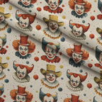 Big Top Jesters Pattern 6 Fleece Fabric — fleece fabric folded close-up preview (mv-fleece-v1:lying)